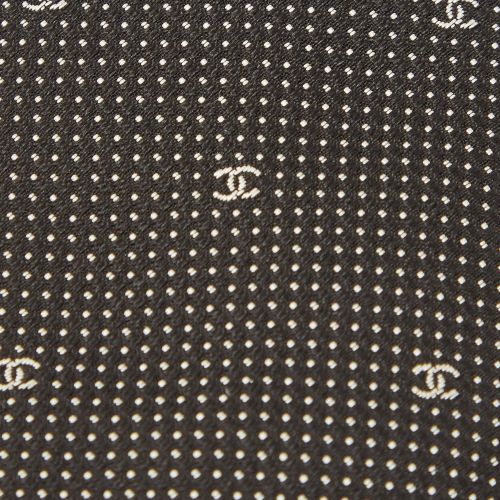 CC & Micro Dot Pattern Silk Skinny Tie - Chanel - Modalova