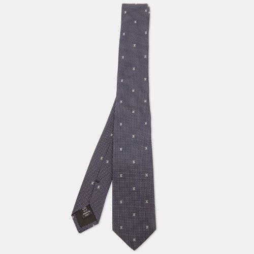 CC & Micro Dot Pattern Silk Skinny Tie - Chanel - Modalova