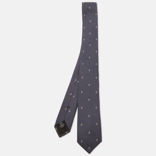 CC & Micro Dot Pattern Silk Skinny Tie - Chanel - Modalova