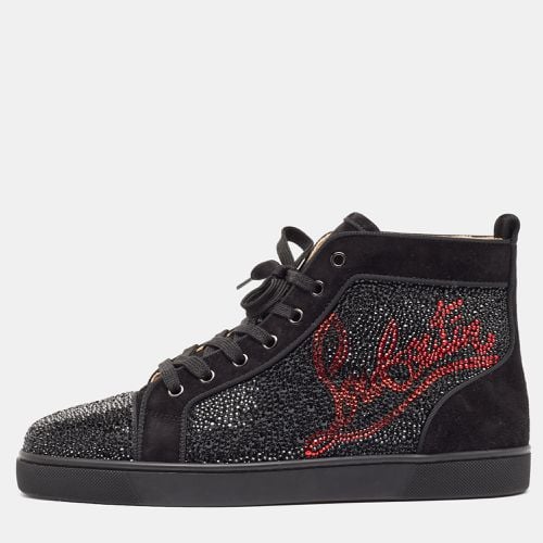 Christian Louboutin Black Louis Louis Crystal Logo High Top Sneakers Size 43 - Christian Louboutin - Modalova