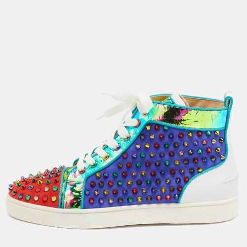 Christian Louboutin Multicolor Suede And Leather Louis Spikes High Top Sneakers Size 41 - Christian Louboutin - Modalova