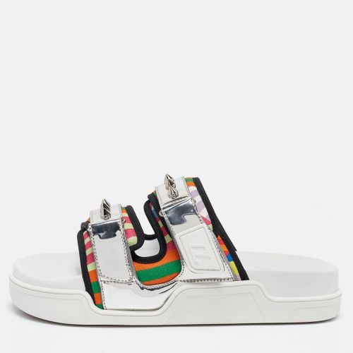 Christian Louboutin Multicolor Canvas and Leather Daddy Pool Sandals Size 44 - Christian Louboutin - Modalova