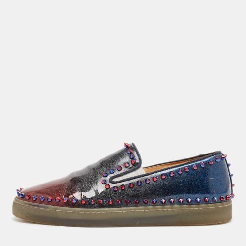 Christian Louboutin Multicolor Ombre Glitter Patent Leather Pik Boat Sneakers Size 42.5 - Christian Louboutin - Modalova