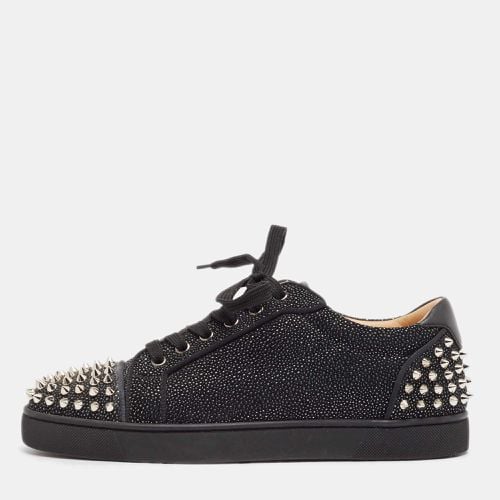 Christian Louboutin Black Leather and Nubuck Leather Seavaste Sneakers Size 41 - Christian Louboutin - Modalova