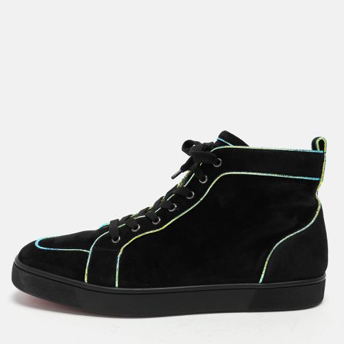 Christian Louboutin Black Suede Rantulow Orlato High Top Sneakers Size 46 - Christian Louboutin - Modalova