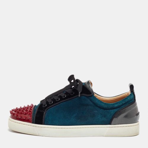 Christian Louboutin Multicolor Patent Leather and Velvet Louis Junior Spikes Low Top Sneakers Size 43 - Christian Louboutin - Modalova