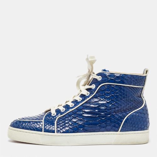 Christian Louboutin Blue Python Rantus Orlato High Top Sneakers Size 42.5 - Christian Louboutin - Modalova