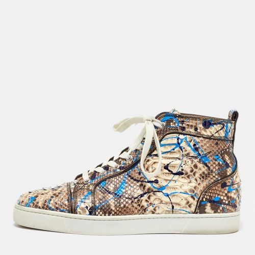 Christian Louboutin Multicolor Python Leather Graffiti Louis High Top Sneakers Size 43 - Christian Louboutin - Modalova