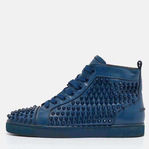 Christian Louboutin Blue Leather Louis Spikes High Top Sneakers Size 41 - Christian Louboutin - Modalova