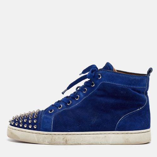 Christian Louboutin Blue Suede Lou Spikes Sneakers Size 41 - Christian Louboutin - Modalova