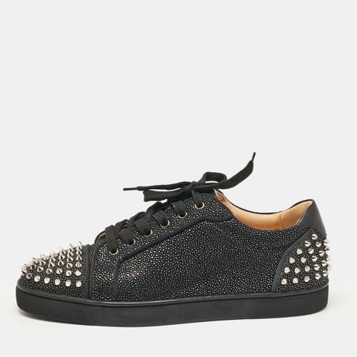 Christian Louboutin Black Nubuck and Leather Seavaste Lace Up Sneakers Size 44 - Christian Louboutin - Modalova