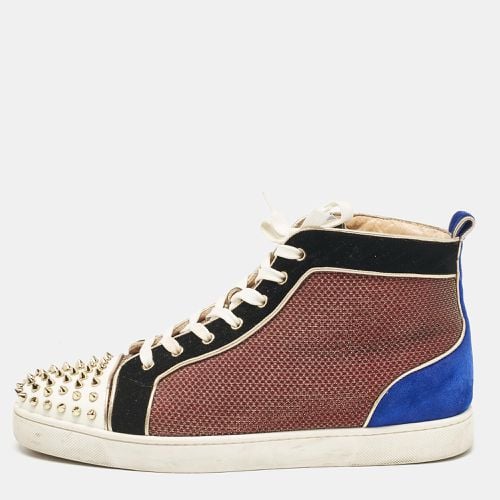 Christian Louboutin Multicolor Leather and Suede Lou Spikes High Top Sneakers Size 46 - Christian Louboutin - Modalova