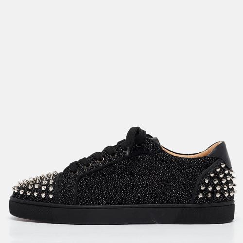 Christian Louboutin Black Glitter Suede Seavaste 2 Sneakers Size 43 - Christian Louboutin - Modalova