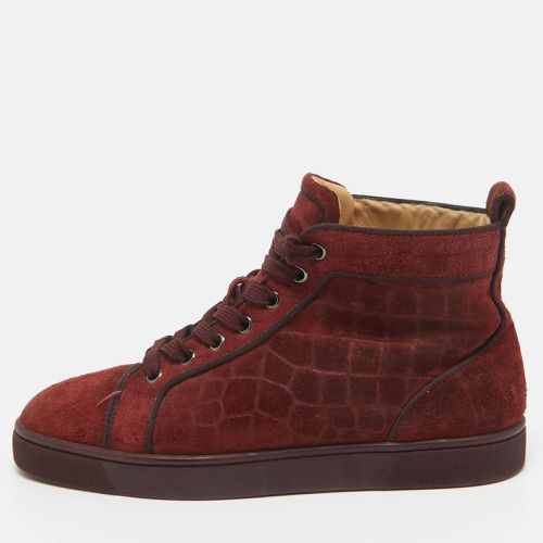 Christian Louboutin Burgundy Suede Louis High Top Sneakers Size 40 - Christian Louboutin - Modalova