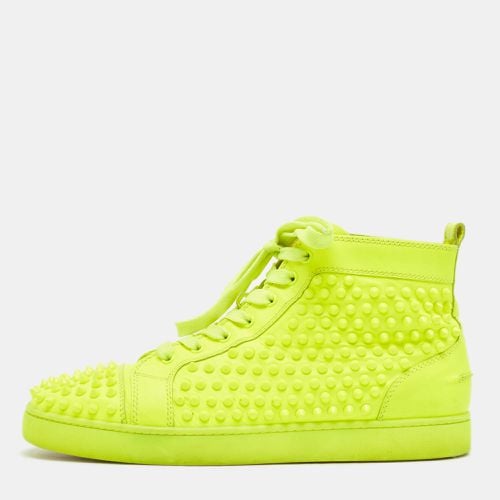 Christian Louboutin Green Leather Louis Spikes High Top Sneakers Size 44 - Christian Louboutin - Modalova