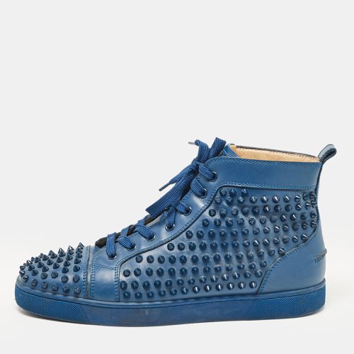 Christian Louboutin Blue Leather Louis Spikes High Top Sneakers Size 43 - Christian Louboutin - Modalova