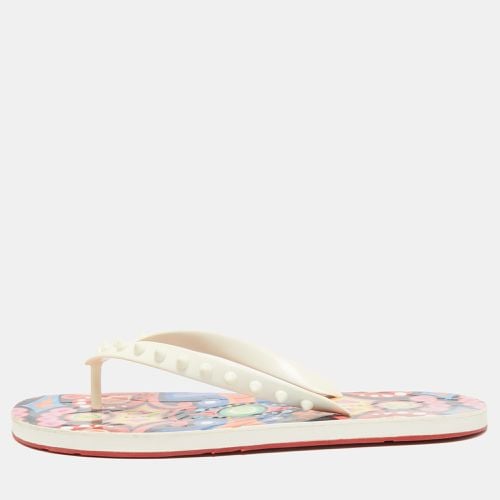 Off Rubber Loubi Flat Thong Sandals Size 41 - Christian Louboutin - Modalova