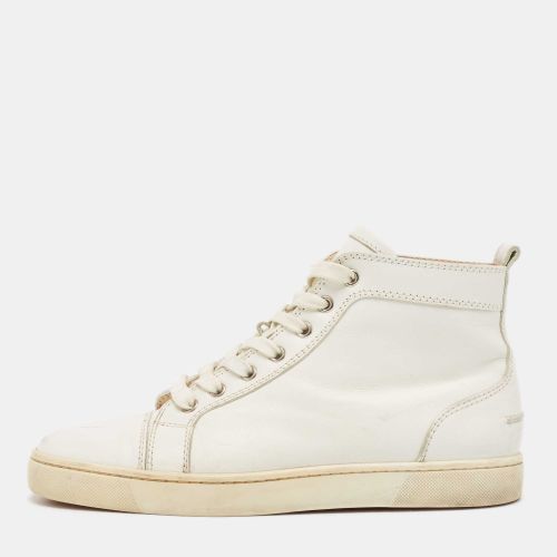 Christian Louboutin White Leather Louis High Top Sneakers Size 41 - Christian Louboutin - Modalova