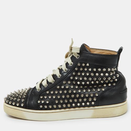 Christian Louboutin Black Leather Louis Spikes Sneakers Size 41 - Christian Louboutin - Modalova