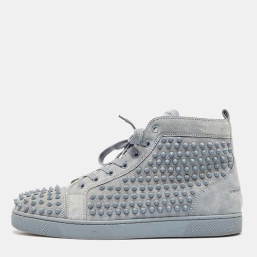 Christian Louboutin Grey Suede Louis Spike High Top Sneakers Size 43 - Christian Louboutin - Modalova