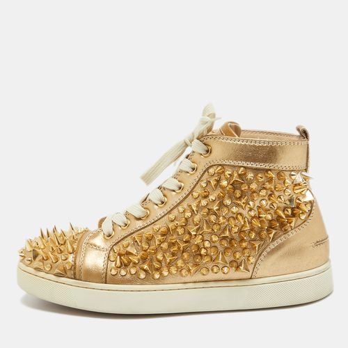 Christian Louboutin Gold Leather Louis Pik Pik High Top Sneakers Size 40 - Christian Louboutin - Modalova