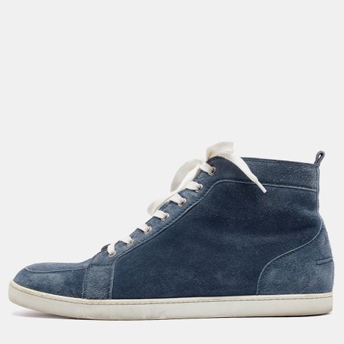 Christian Louboutin Blue Suede Rantus Orlato High Top Sneakers Size 45 - Christian Louboutin - Modalova