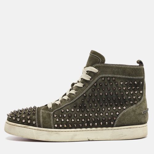 Christian Louboutin Green Suede Louis Spikes High Top Sneakers Size 44 - Christian Louboutin - Modalova