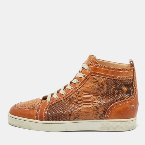 Leather and Python Leather Orlato High Top Sneakers Size 44 - Christian Louboutin - Modalova