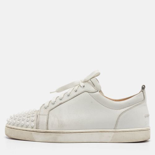 Christian Louboutin White Leather Louis Junior Spikes Low Top Sneakers Size 43.5 - Christian Louboutin - Modalova