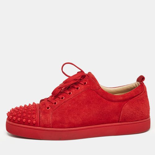 Christian Louboutin Red Suede Louis Junior Spikes Low Top Sneakers Size 43.5 - Christian Louboutin - Modalova