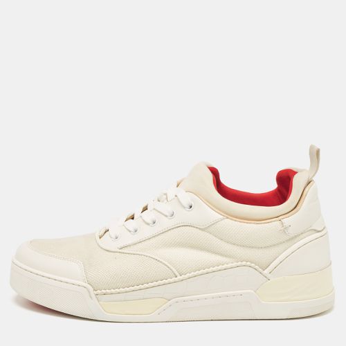 Christian Louboutin White Leather and Canvas Aurelien Sneakers Size 43 - Christian Louboutin - Modalova