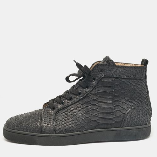 Christian Louboutin Black Python Louis Flat High Top Sneakers Size 46 - Christian Louboutin - Modalova