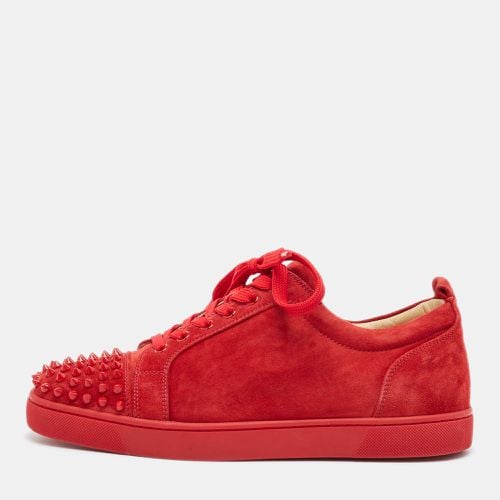 Christian Louboutin Red Suede Louis Spikes Lace Up Sneakers Size 42.5 - Christian Louboutin - Modalova