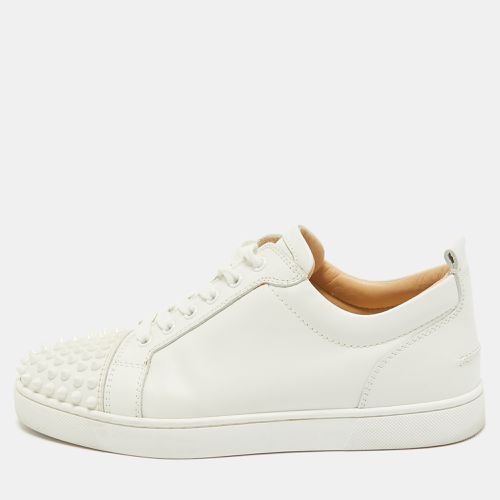 Christian Louboutin White Leather Louis Junior Spikes Lace Up Sneakers Size 40.5 - Christian Louboutin - Modalova