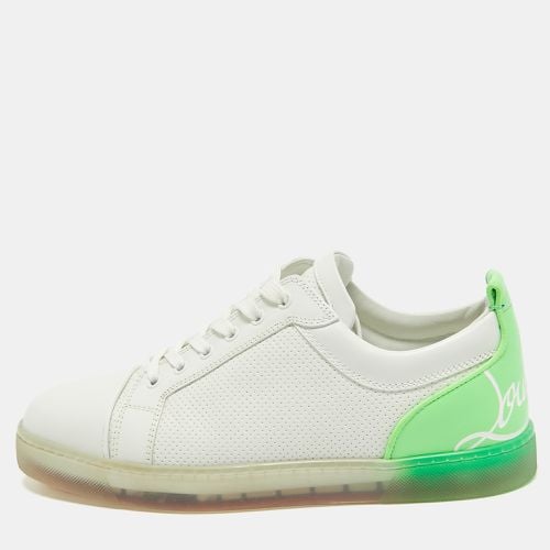 Green Leather Lace Up Sneakers Size 42 - Christian Louboutin - Modalova