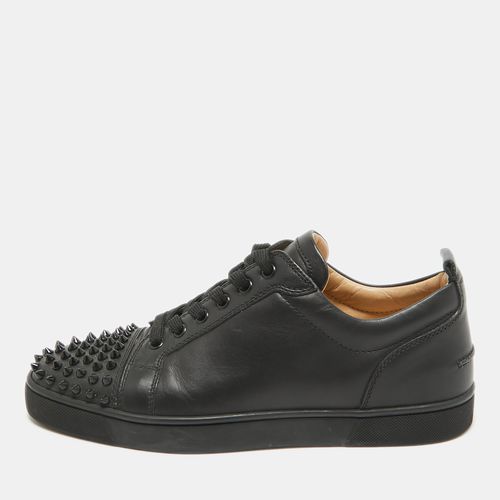 Christian Louboutin Black Leather Louis Junior Spikes Low Top Sneakers Size 40.5 - Christian Louboutin - Modalova