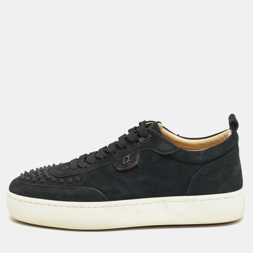Christian Louboutin Black Suede Happyrui Spikes Low Top Sneakers Size 43 - Christian Louboutin - Modalova