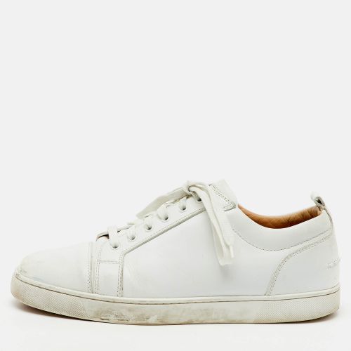 Christian Louboutin White Leather Louis Junior Low Top Sneakers Size 45 - Christian Louboutin - Modalova