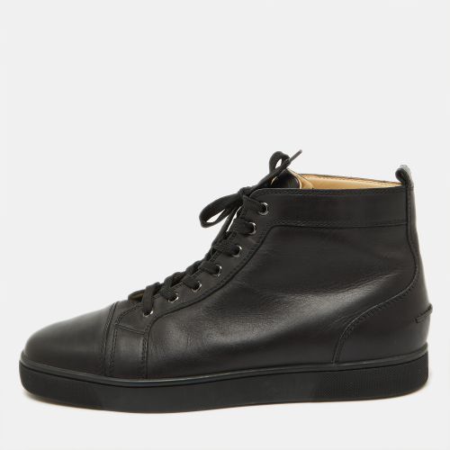 Christian Louboutin Black Leather Louis High Top Sneakers Size 44.5 - Christian Louboutin - Modalova