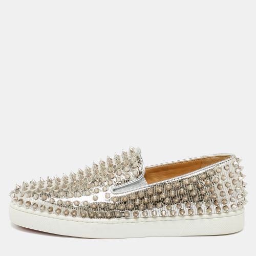 Metallic Leather Roller Boat Slip On Sneakers Size 40 - Christian Louboutin - Modalova