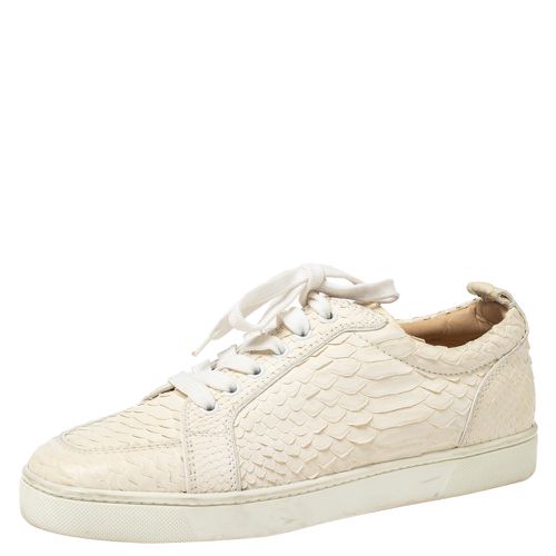 Christian Louboutin White Python Rantulow Low Top Sneakers Size 40 - Christian Louboutin - Modalova