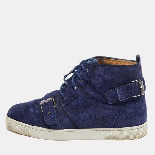 Christian Louboutin Blue Suede Reglisse High Top Sneakers Size 43 - Christian Louboutin - Modalova