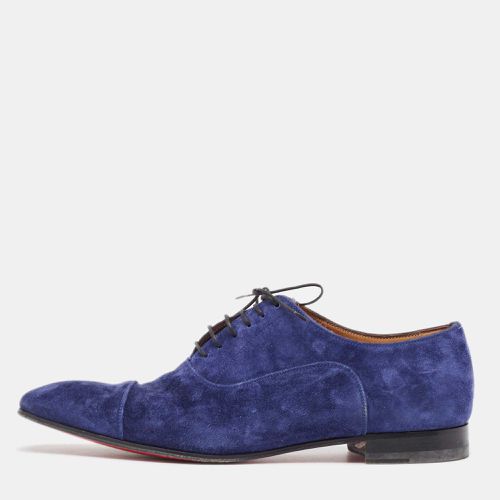 Christian Louboutin Blue Suede Greggo Oxfords Size 42 - Christian Louboutin - Modalova