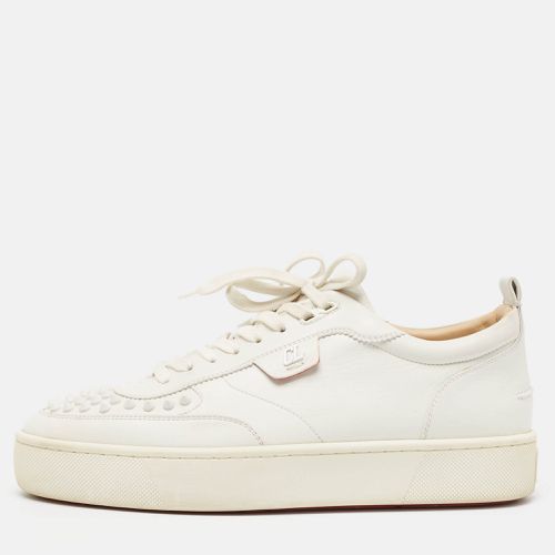 Christian Louboutin White Leather Studded Accents Sneakers Size 43.5 - Christian Louboutin - Modalova