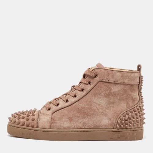 Christian Louboutin Brown Suede Lou Spike High Top Sneakers Size 40.5 - Christian Louboutin - Modalova