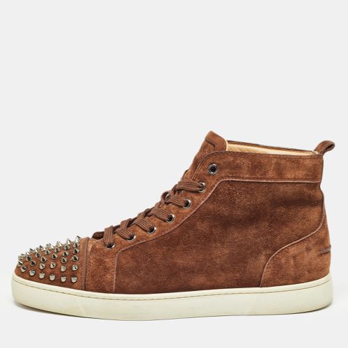 Christian Louboutin Brown Suede Lou Spikes Sneakers Size 44 - Christian Louboutin - Modalova