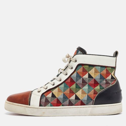 Christian Louboutin Multicolor Printed Canvas and Leather Louis Orlato Sneakers Size 45.5 - Christian Louboutin - Modalova