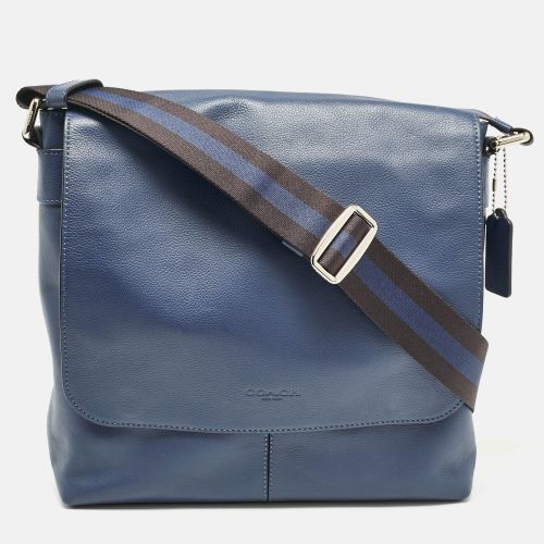 Coach Navy Blue Leather Charles Messenger Bag - Coach - Modalova