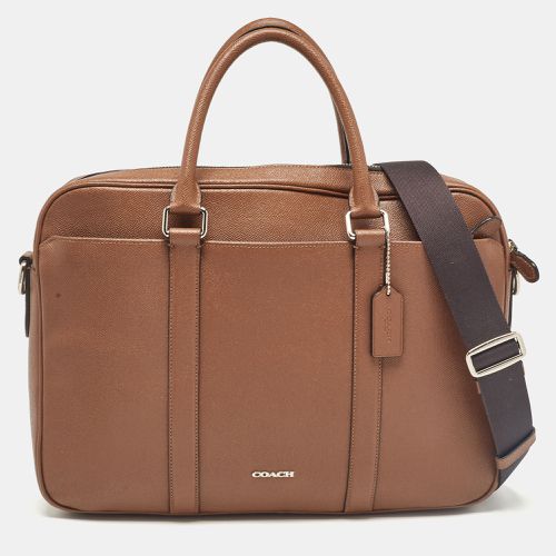 Coach Brown Leather Double Zip Metropolitan Briefcase Bag - Coach - Modalova