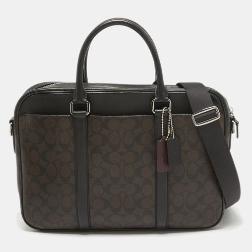 Coach Choco Brown Signature Coated Canvas Metropolitan Briefcase/Laptop Bag - Coach - Modalova